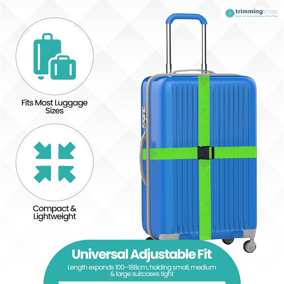 image 1 of Strong Adjustable Luggage Strap with Buckle - Pack of 4