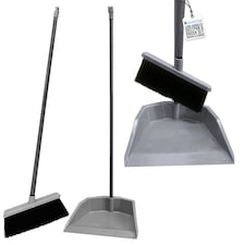 Long Handled Upright Dustpan and Brush Set Ergonomic Standing Sweeper
