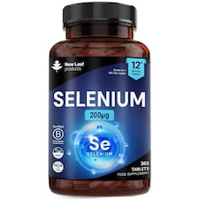 New Leaf Selenium Tablets - 200mcg P/S - Immune & Thyroid Support 120 Vegan Tablets