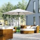 image 2 of Outsunny 2.8m Patio Umbrella Parasol Outdoor Table Umbrella 6 Ribs Off-White