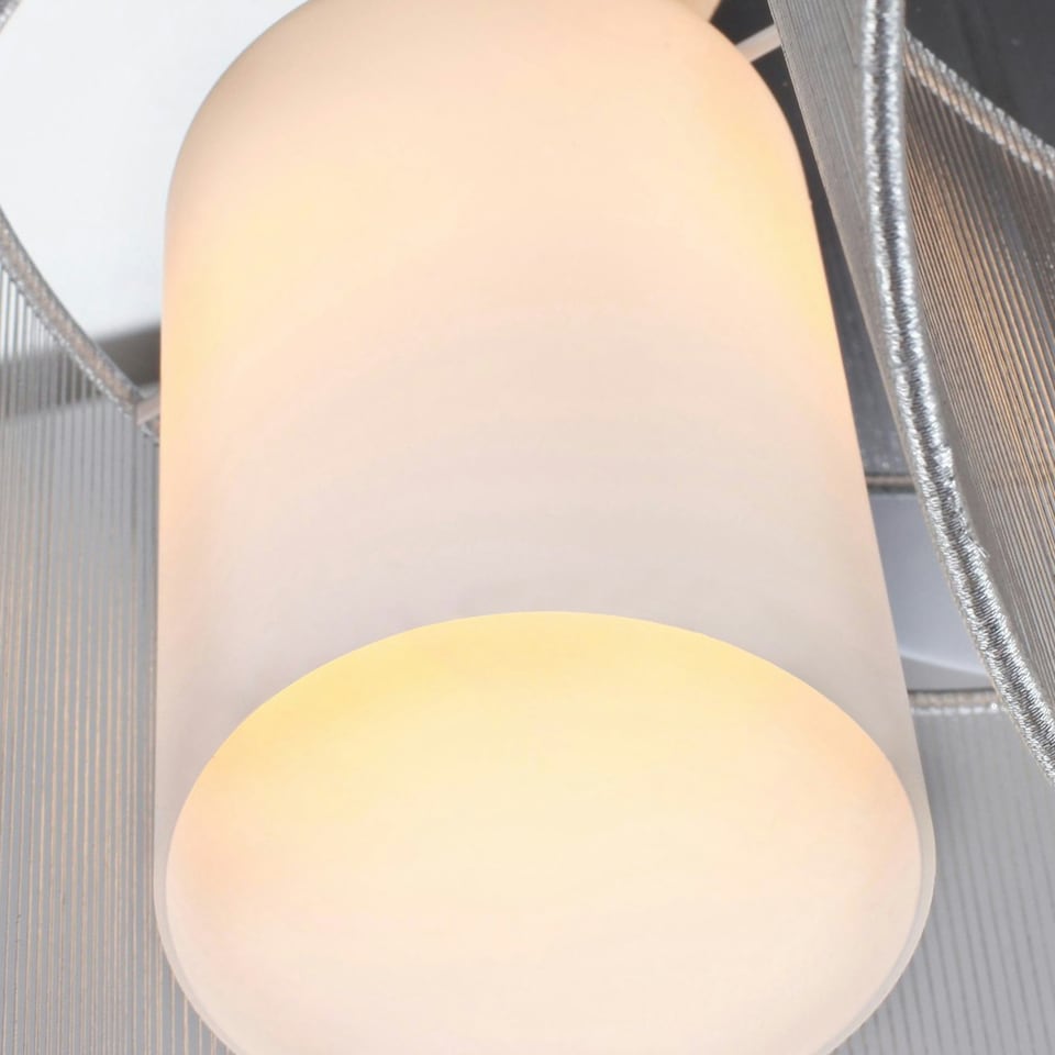 image 1 of HOMCOM Semi-Flush Mount Ceiling Light w/ Metal Base for Living Room Dining Room