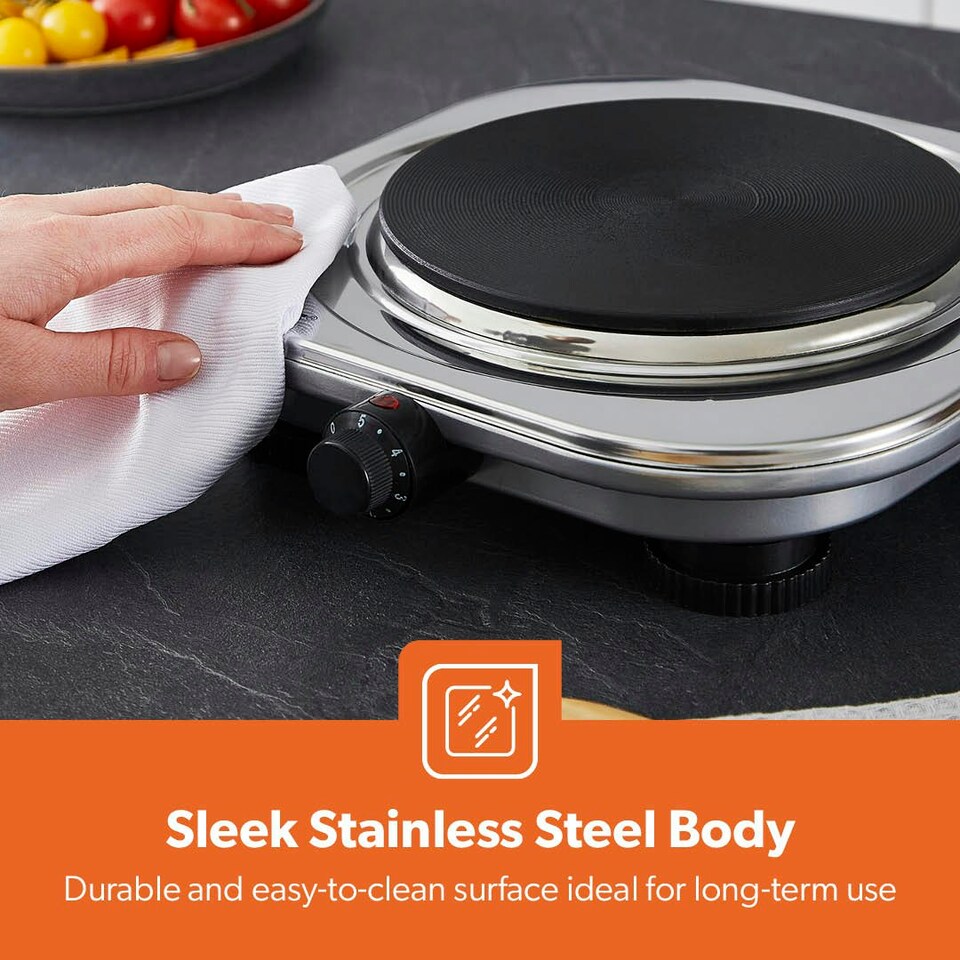 image 1 of GEEPAS 1500W Stainless Steel Single Hot Plate