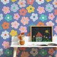 image 1 of Miss Daisy Wallpaper in Multicoloured Brights on Blue Multi