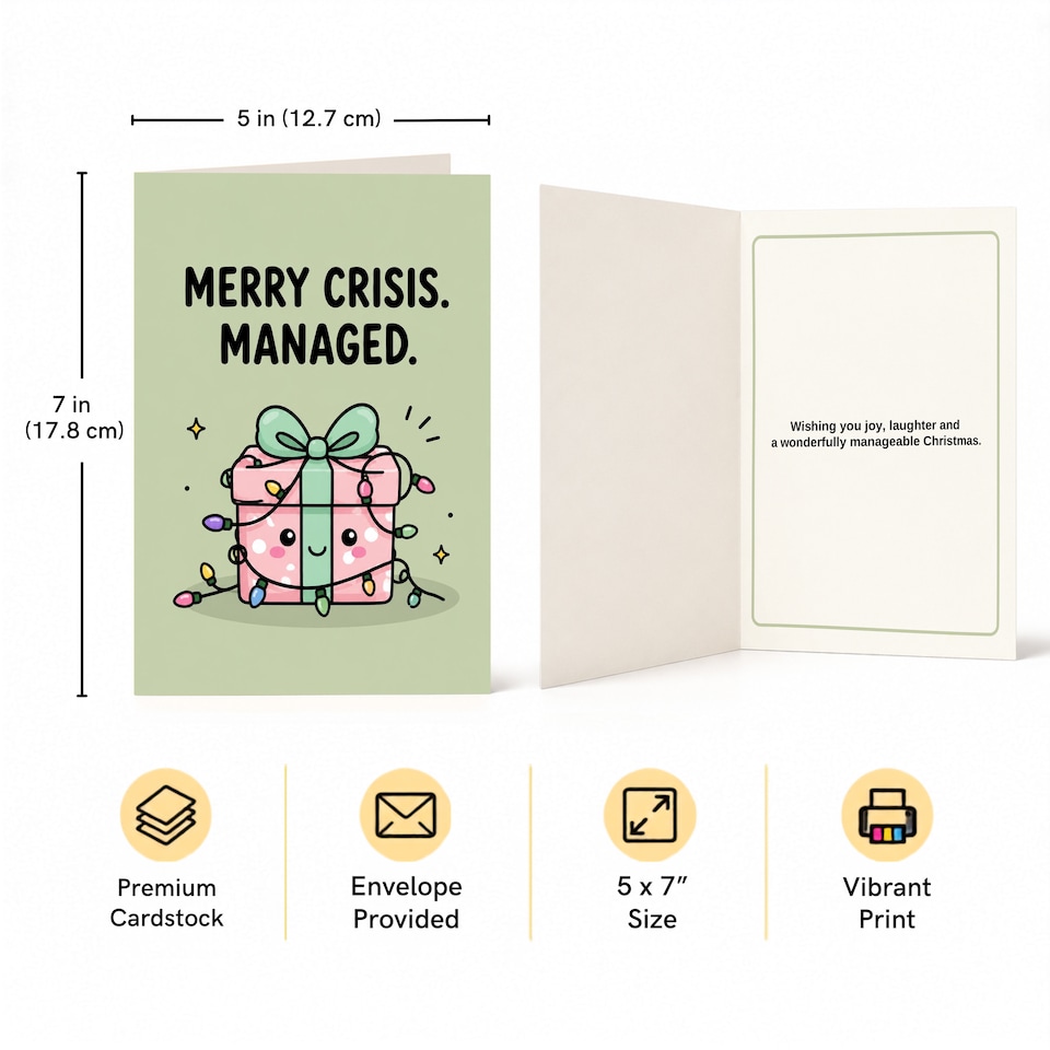 image 1 of Merry Crisis, Managed Christmas Card