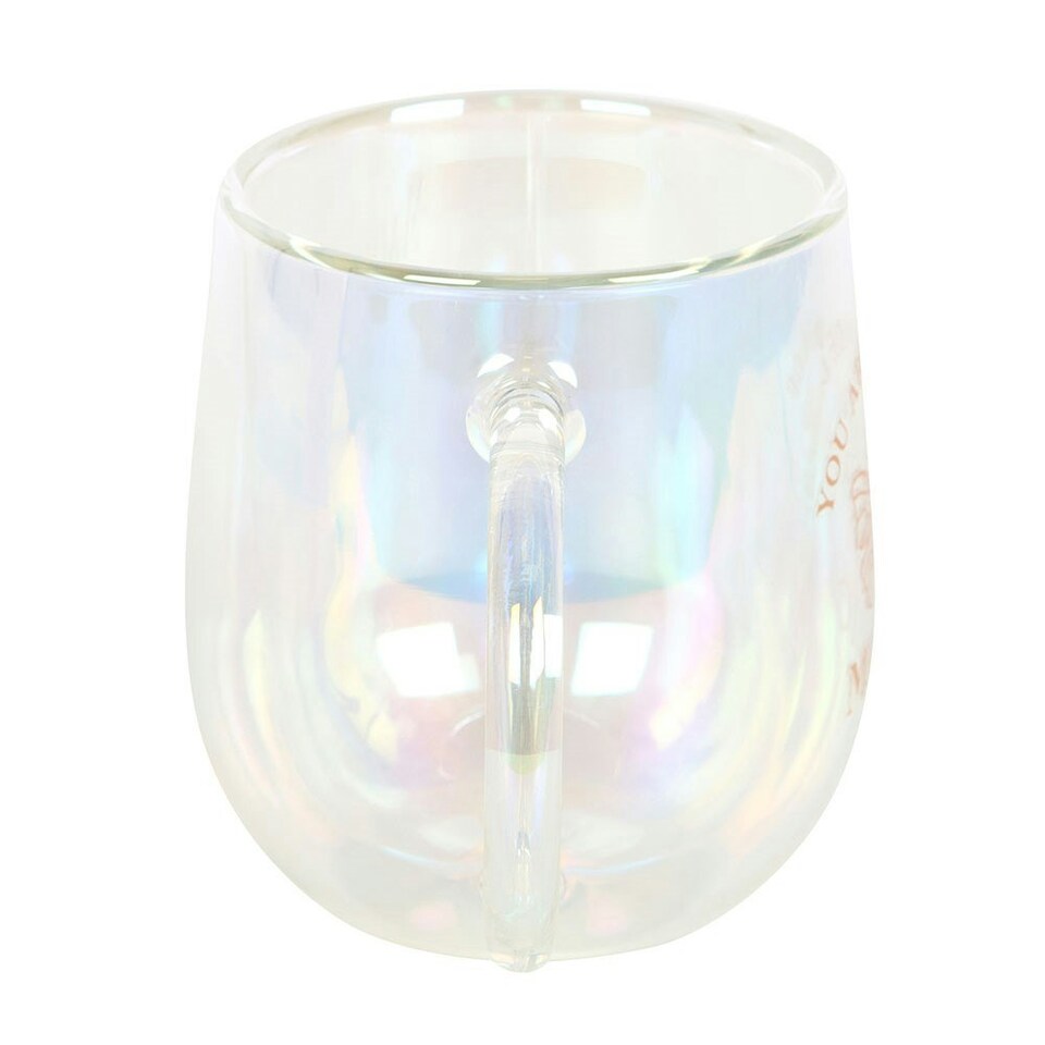 image 1 of ou Are Made of Magic Iridescent Double Walled Glass Mug