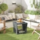 image 2 of Outsunny Side Table 2-Tier with Storage Shelf/Grey | Grey | Grey, Dark Grey | 45 x 45 x 43 cm