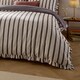 image 3 of Wylder Connie Striped Ruffle Duvet Cover Set | Brown | Chocolate | King | 1