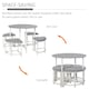 image 4 of HOMCOM Modern Round Dining Table Set with 4 Upholstered Stools for Dining Room, Kitchen, Dinette