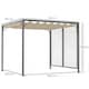 image 10 of Outsunny 2.8 x 3m Metal Outdoor Pergola with Retractable Roof, Outdoor Gazebo Canopy Shelter with Grommet Holes for Garden, Patio, Lawn, Beige