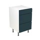 image 1 of 3 Drawer Base Unit 500mm w/ J-Pull Cabinet Door - Ultra Matt Indigo Blue Blue | Ultra Matt Indigo Blue