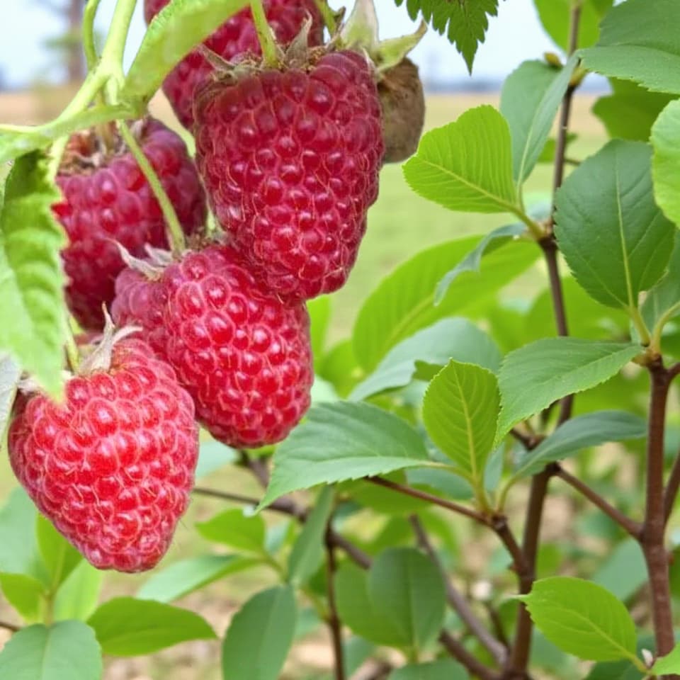 image 1 of Carbeth Plants Raspberry Tulameen Pearl Fruit Plant in 9cm Pot - Easy Grow Fruit Bush for Gardens & Allotments