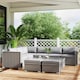 image 9 of Outsunny 6PC PE Rattan Corner Sofa Set Outdoor Conservatory Furniture w/ Cushion