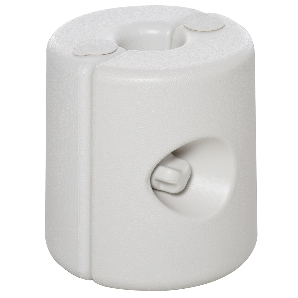image 1 of Outsunny 4 Pack 36 kg Gazebo Weights, Canopy Tent Weights with Rapid Clip, Gazebo Leg Weights Fill with Sand or Water, White