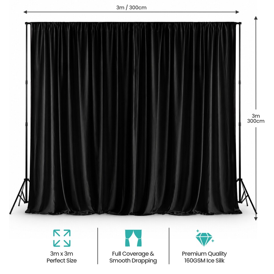 image 1 of 4x4m Spandex Backdrop Photography Background Drapes with Rod Pocket
