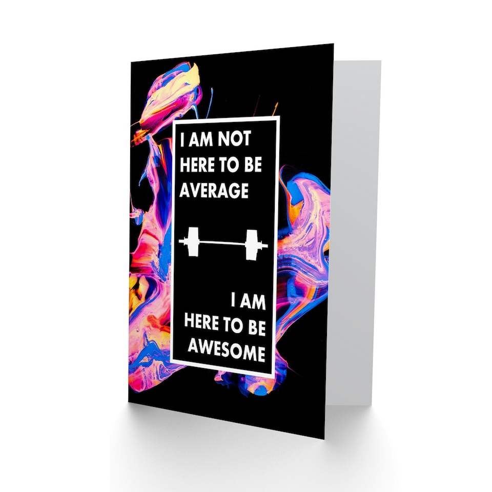 image 1 of Gym Word Here Be Awesome Quote Card