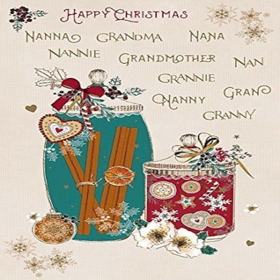 image 1 of Nanna Grandma Nana Granny Gran Nanny Grannie Nan Grandmother Nannie Happy Christmas Card