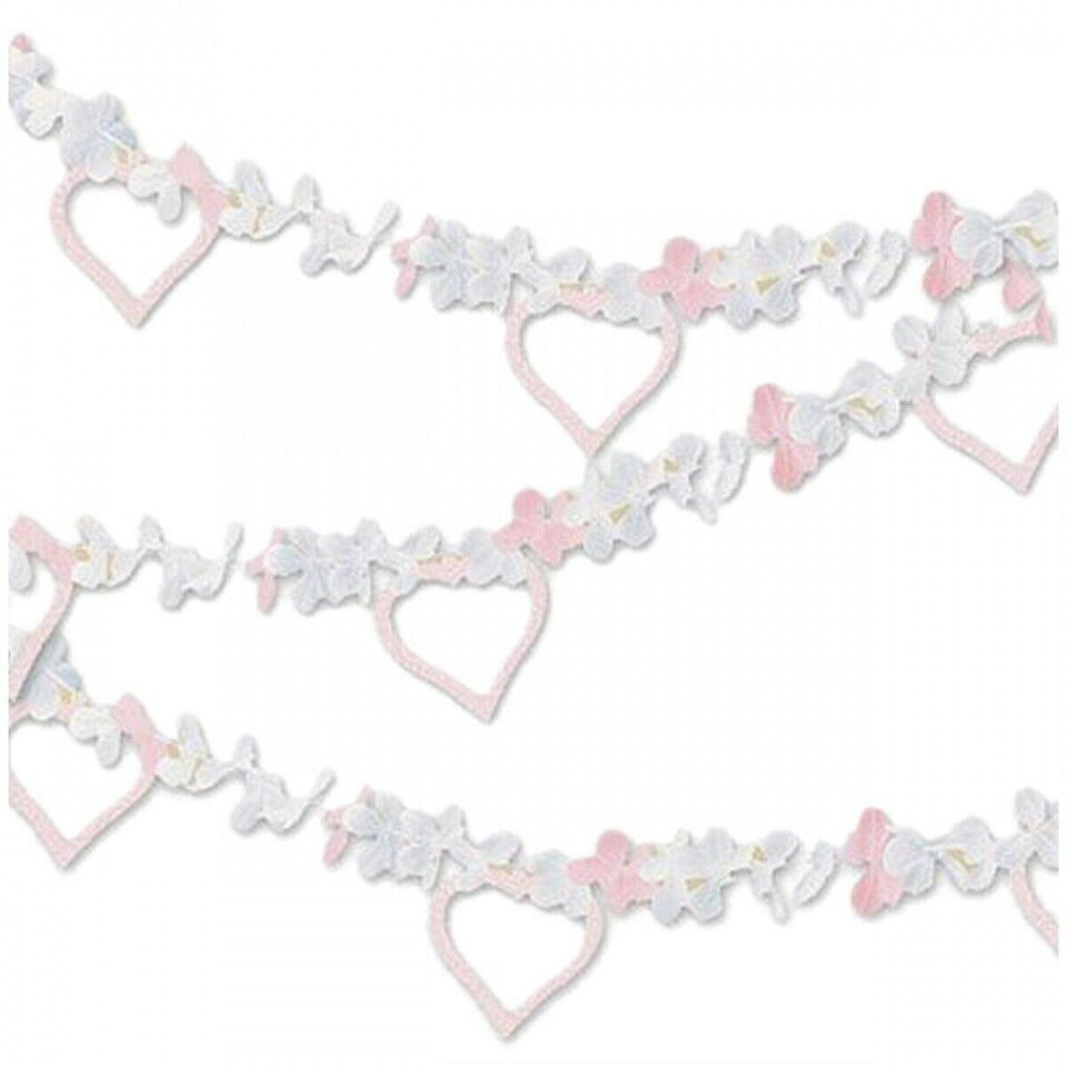 Amscan Blushing Flowers Garland - Pink/White - One Size