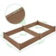 image 4 of Yaheetech 124.5 cm W  Wooden Raised Garden Bed -Dark Brown | Brown | Dark Browm | 241.5 cm L × 124.5 cm W × 27 cm H | 1