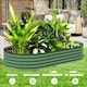 image 8 of Outsunny Set of 2 Raised Beds for Garden with Metal Plant Stakes, Dark Grey Green