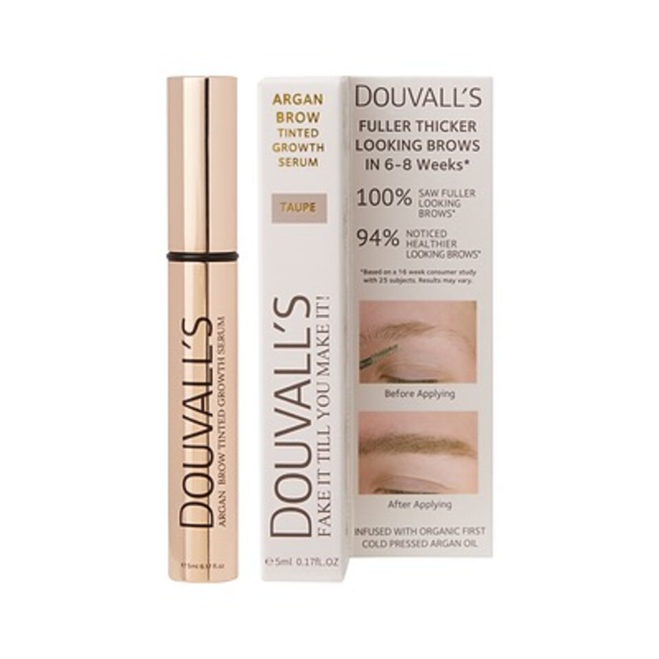 image 1 of Douvalls Argan Brow Tinted Growth Serum 8ml Taupe
