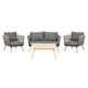 image 1 of 4 Seater Lounging Coffee Garden Furniture Set Including Cushions