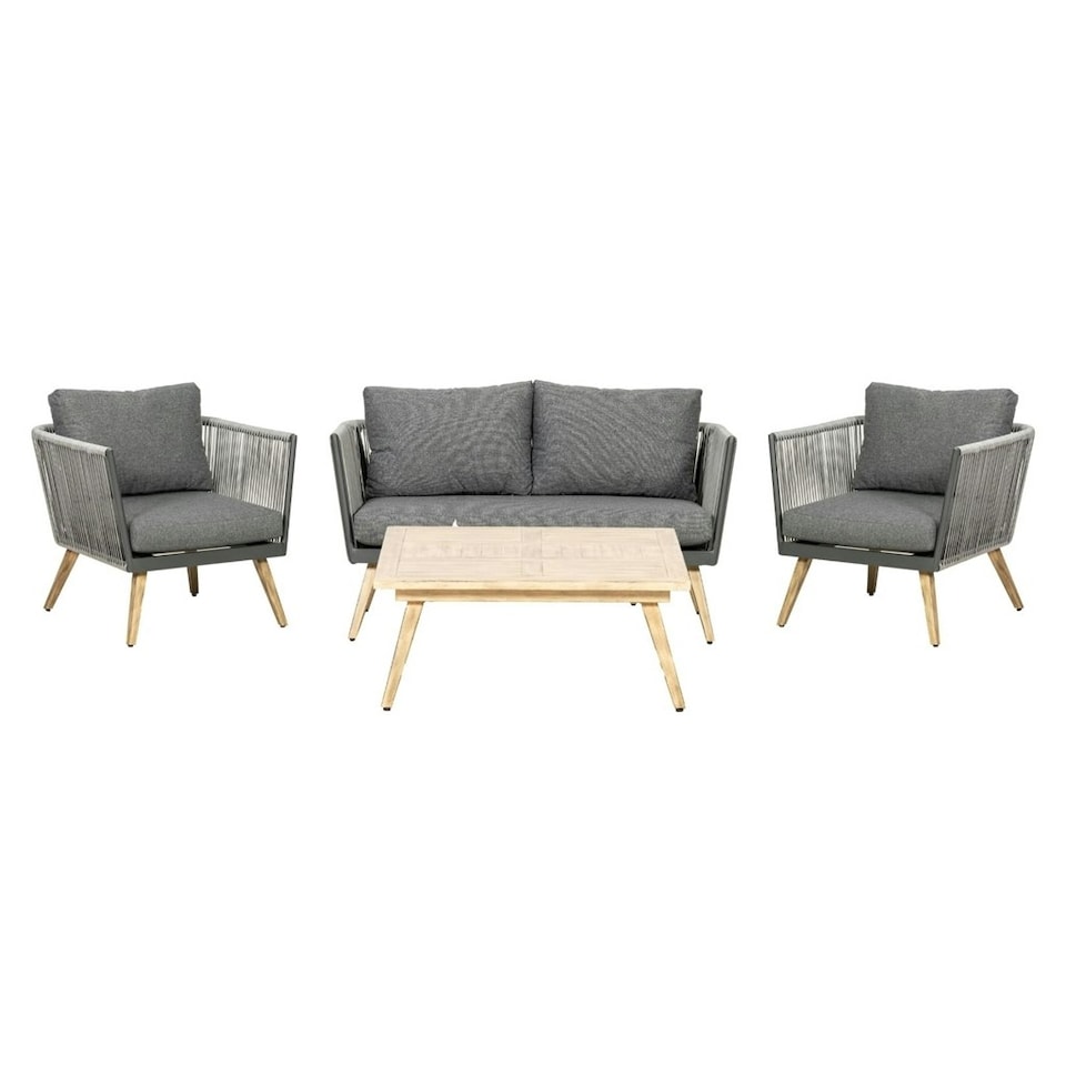 image 1 of 4 Seater Lounging Coffee Garden Furniture Set Including Cushions