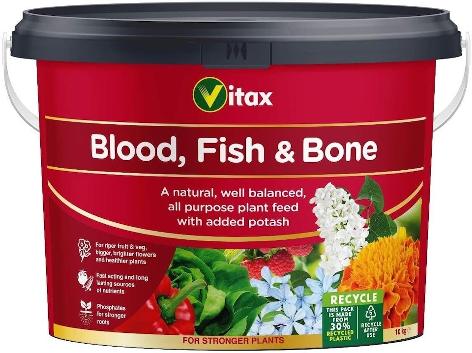 image 1 of Vitax Blood Fish and Bone Fertiliser 10kg Tub