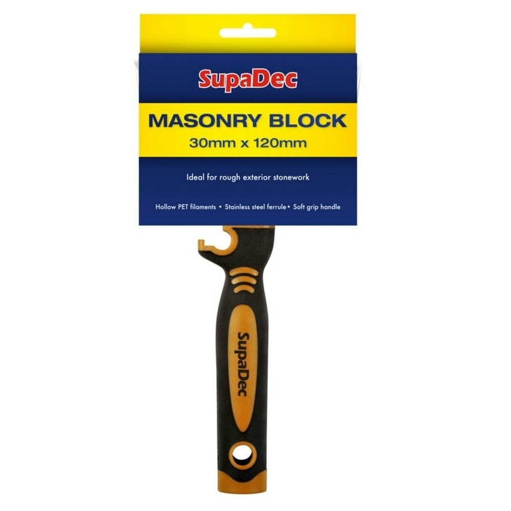 SupaDec Masonry Paint Brush - Black/Yellow - 27mm x 120mm x 30mm