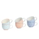 image 1 of Nicola Spring Hand-Printed Cappuccino Cups - 250ml - 3 Colours - Pack of 6