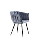 image 1 of Set of 2 Baiano Fabric Dining Chairs - Grey