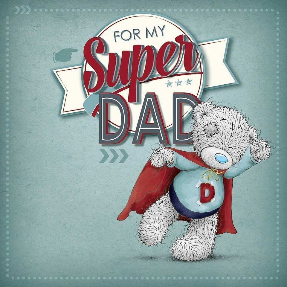 image 1 of Super Dad Me to You Bear Father's Day Card