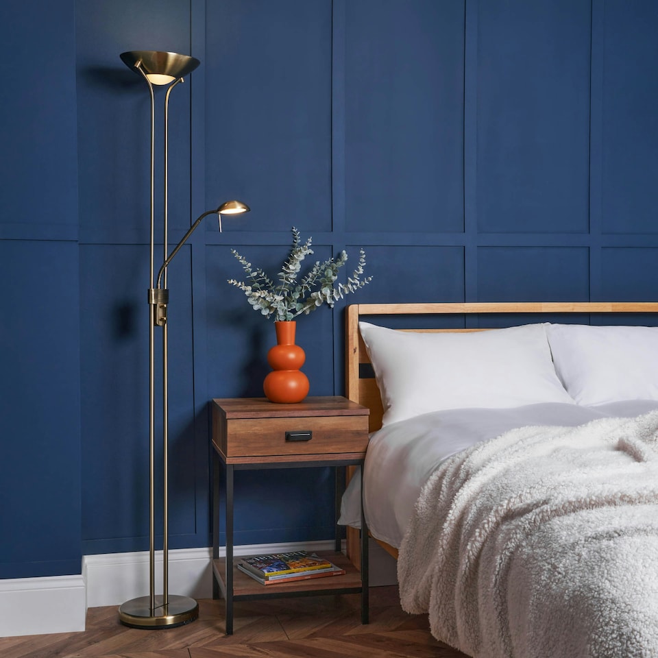 image 1 of BHS Mother and Child LED Floor Lamp | Bronze | Antique Brass | 1