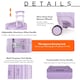 image 3 of 2 Piece Suitcase Set: Vanity Case & Cabin with Cupholder, TSA Lock | Purple | Mauve Lilac