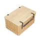 image 8 of Buff Willow Empty Picnic Basket with Pinewood Lid | Brown | L
