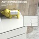image 5 of HOMCOM Bedroom Chest of Drawers, High Gloss 4 Drawers Dresser, Grey