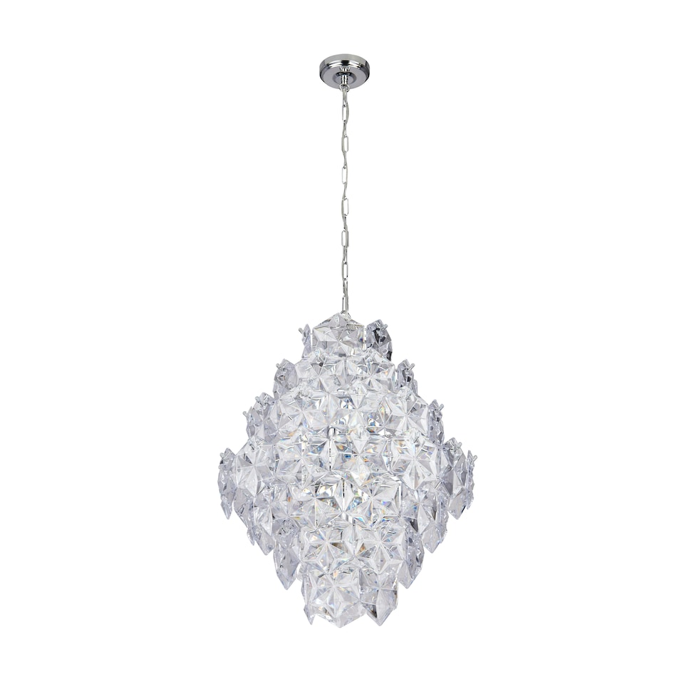 image 1 of 5Lt Chrome Pendant With Acrylic Tiles