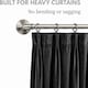 image 4 of Lister Cartwright 25mm Polished Steel Industrial Pipe Extendable Curtain Pole Heavy Duty Metal Curtain Rod with Rings(120-320 cm)