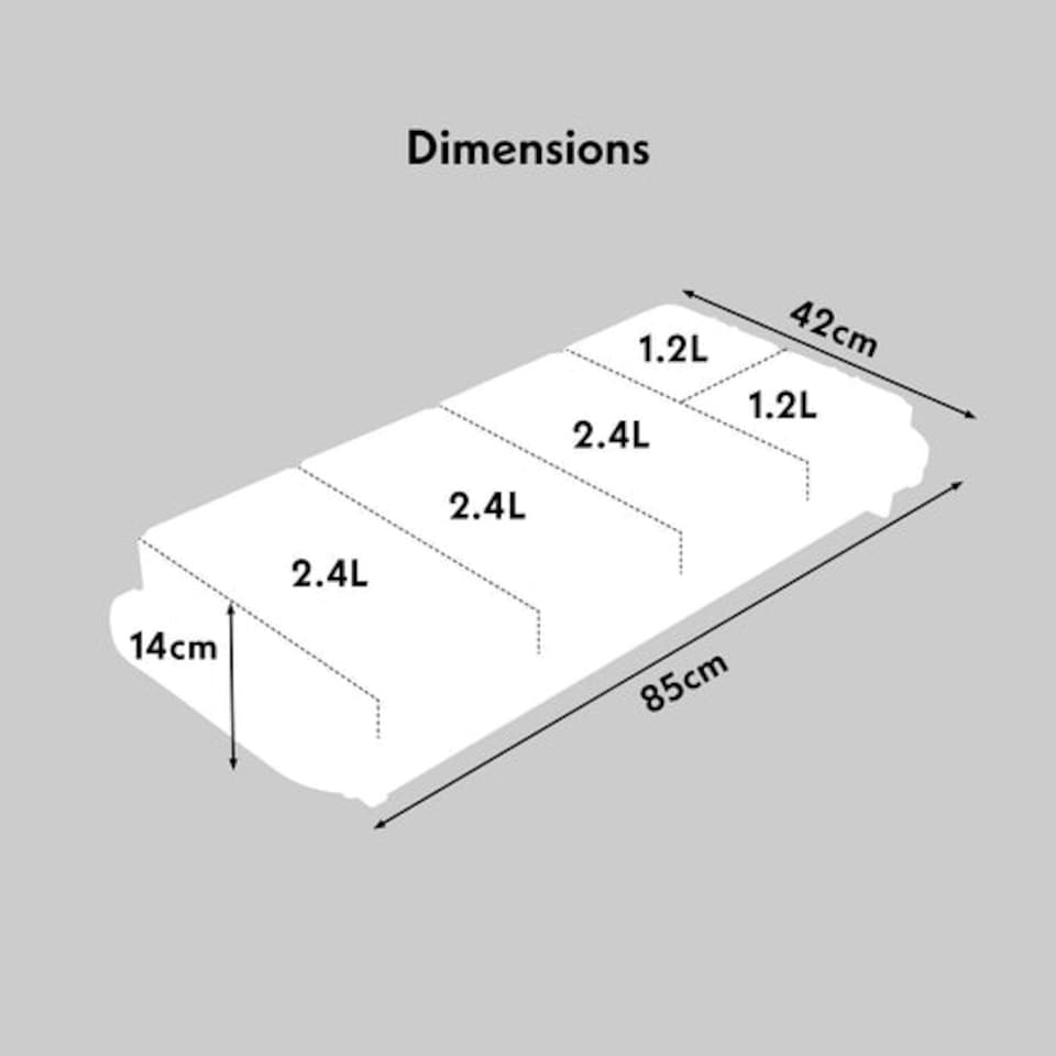 image 1 of Cooks Professional 5-Section Buffet Warmer 9.6L with Hotplate Function | Black | 5-Section