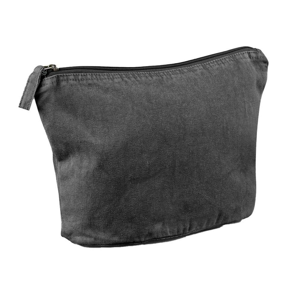 image 1 of Westford Mill Garment Dyed Accessory Bag - Vintage Black - 21cm x 18cm x 9cm