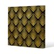 image 1 of Golden Geometric Flower Pattern (Canvas Print) 77 x 77 x 4cm