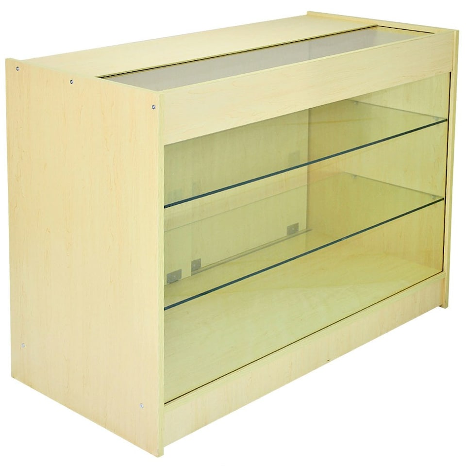 image 1 of Horizon Maple Shop Counter & Retail Display Set Brown