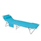 image 1 of SoBuy Sun Lounger Reclining Garden Chair with Pillow and Side Pocket, Turquoise, 76.8x24.8x31.9 inches, 5.69 kg - OGS35-B