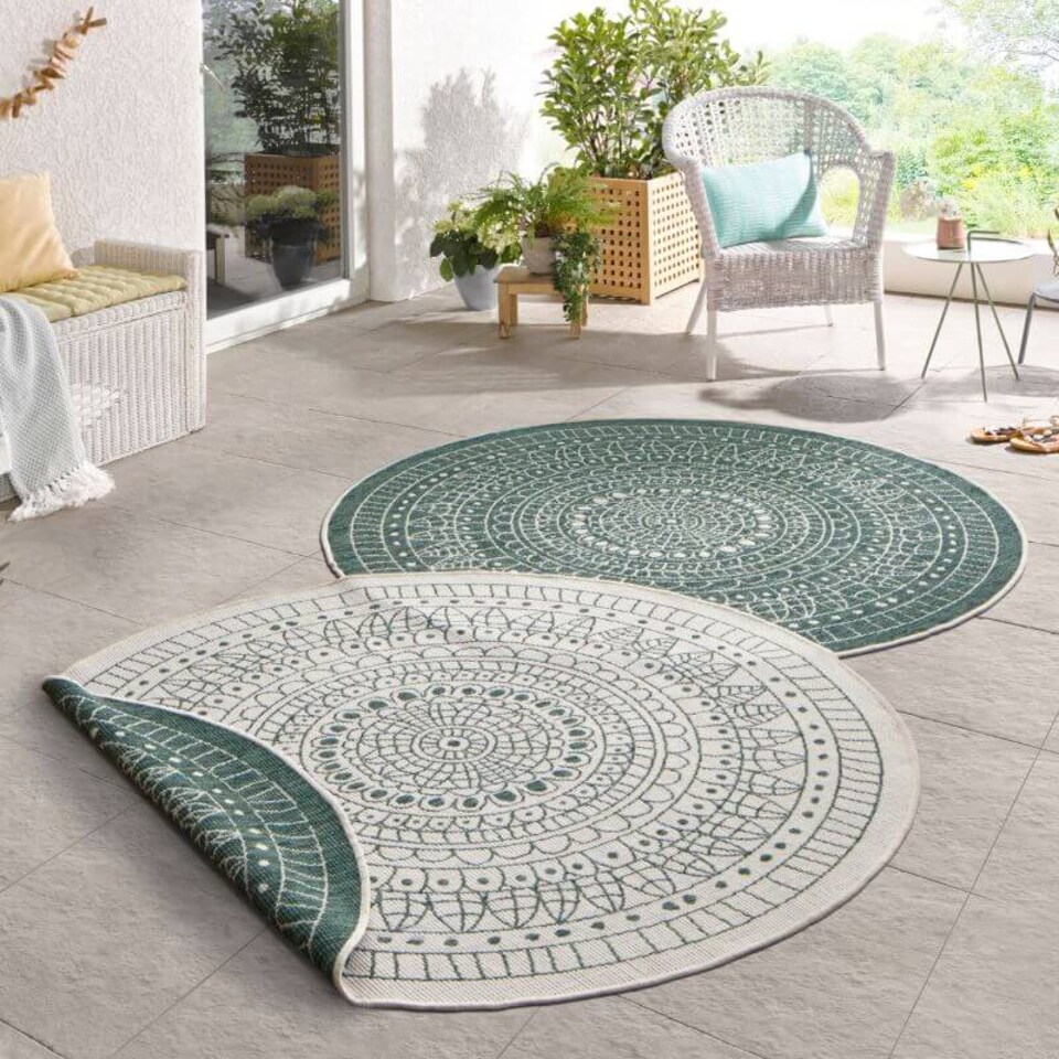 image 1 of The Rugs Porto Reversible Indoor Outdoor Rug Flatweave Polypropylene Design