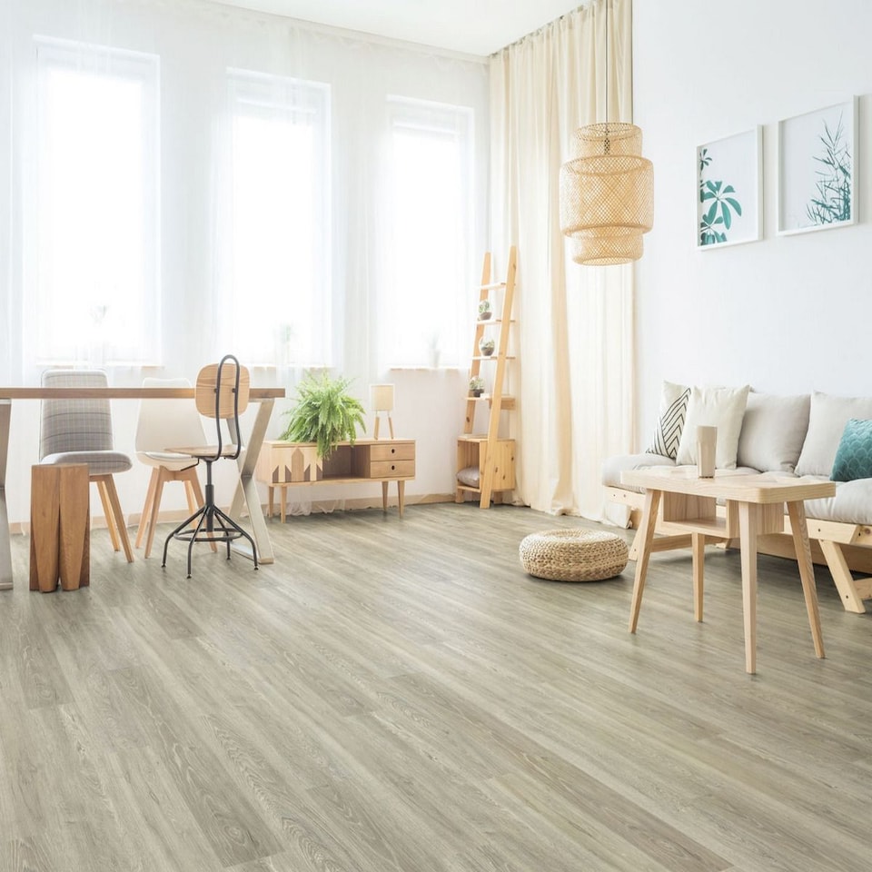 image 1 of Glue Down LVT Flooring 2.5mm NodOg Boathouse Oak Plank Wood Effect Luxury Vinyl Tile For Home & Commercial Use | Brown | Beige | Planks per Pack:  12  | Coverage per Pack: 2.73m² | 1