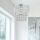 image 1 of Three Tier Acrylic Crystal Light Shade Clear | Chrome