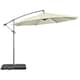 image 1 of Outsunny 3(m) Banana Parasol Cantilever Umbrella with Base Weight, Beige