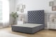 image 1 of Sloomy Mayfair Steel Plush Divan Bed Base 2 Drawers Same Side With 54 Inch Floor Standing Headboard | Grey | Steel | Small Single | 1