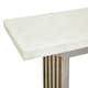 image 2 of Interiors by Premier White Marble Console Table Silver