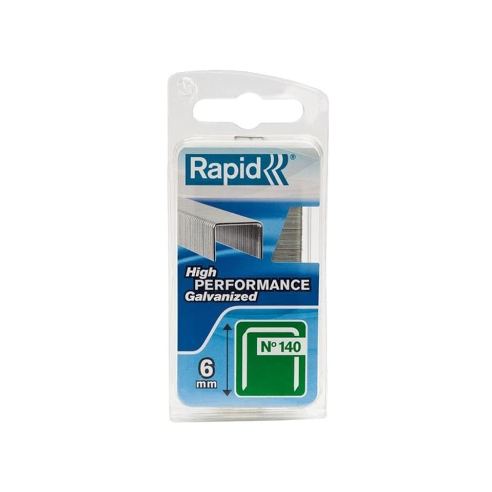 Rapid 140 Series Galvanised Staples - Galvanised - 6 mm leg length