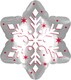 image 2 of Snowflake Christmas Giant Foil Balloon 57X51Cm